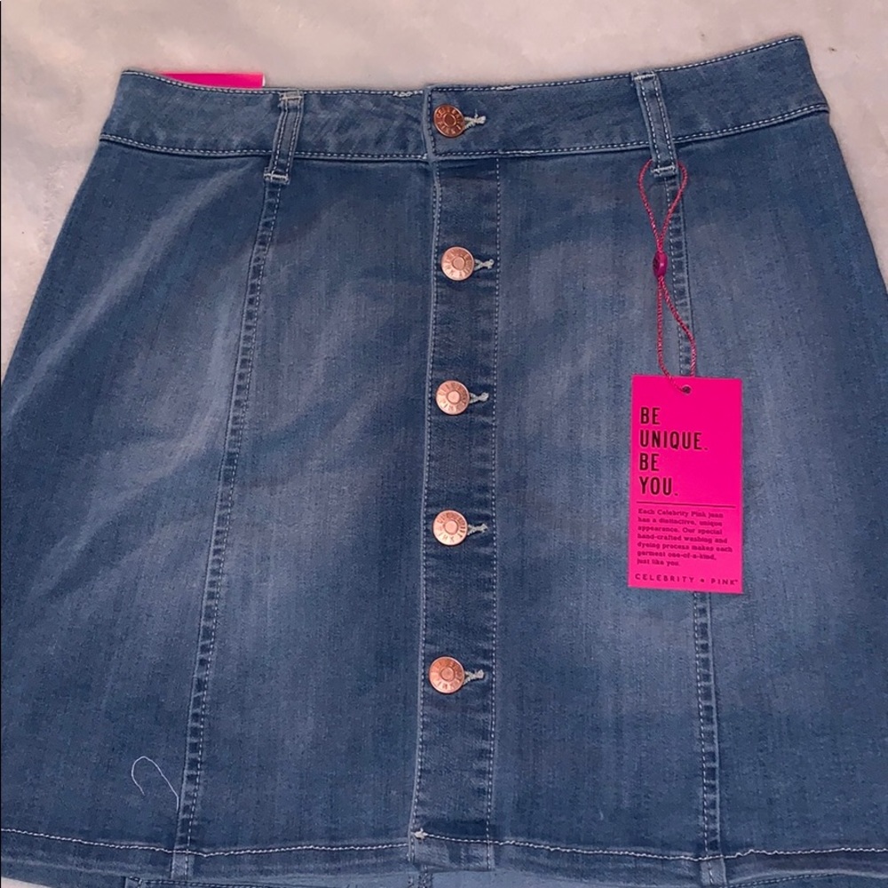 NWT Button Up Jean Skirt